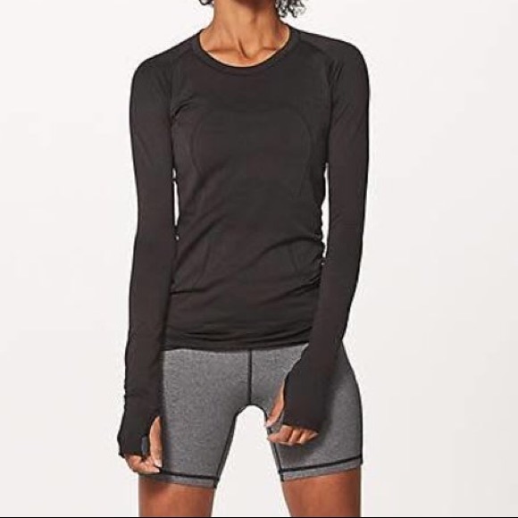 lululemon athletica Tops - Lululemon Swiftly Tech LS Crew in Black